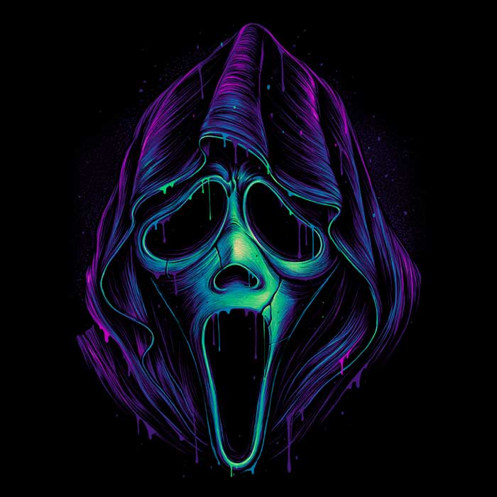 Glitchygorilla's Glowing Ghost Design 3/4 Sleeve Raglan Style T-Shirt