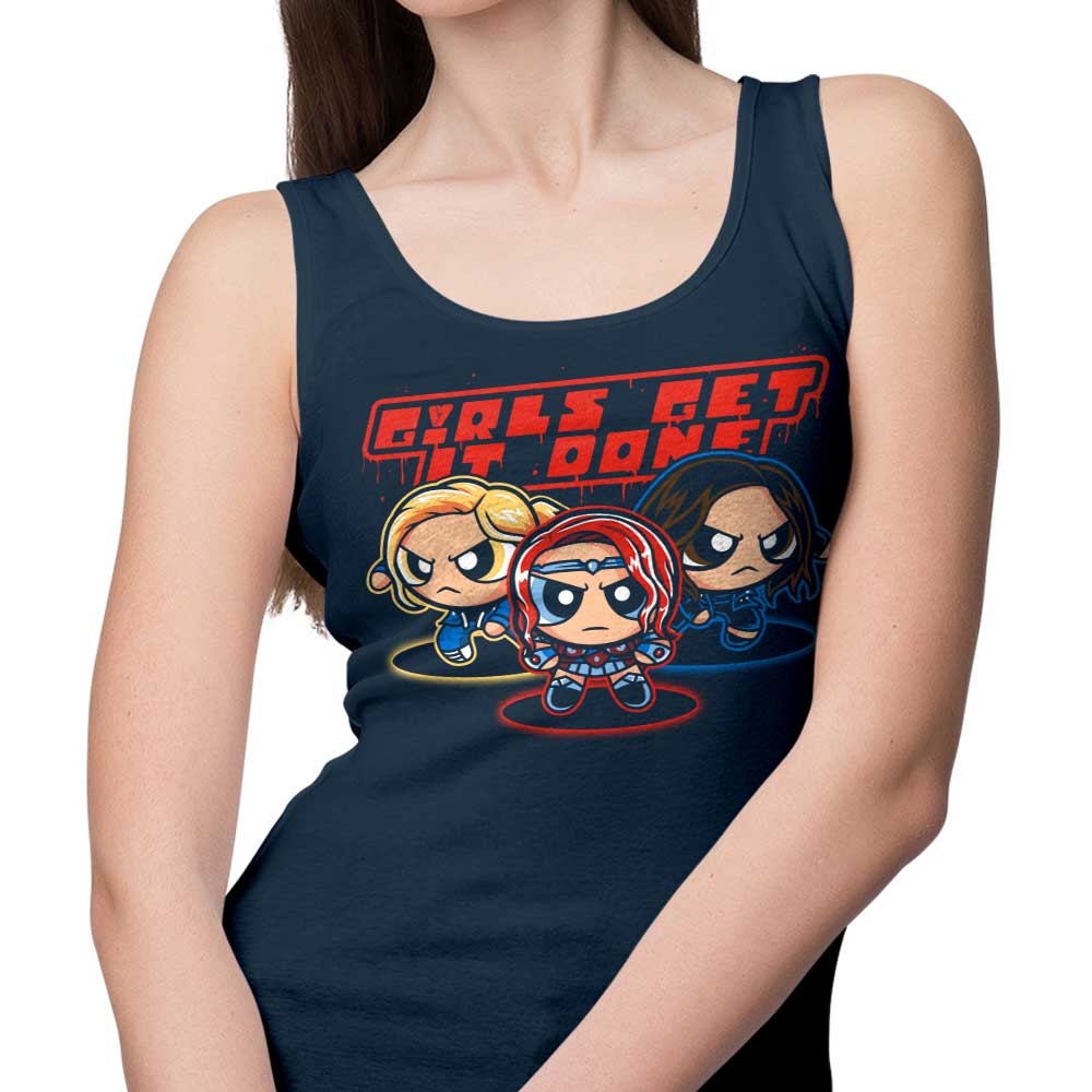 Prime Premne Design Girls' Fashionable 'Get Puff Done' Tank Top for Trendy Wear