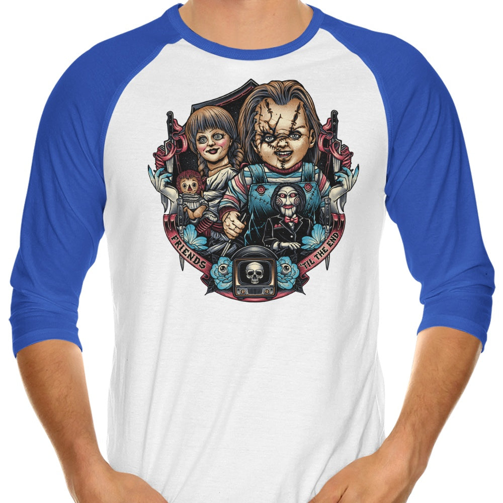 Forever Friends 3/4 Sleeve Raglan T-Shirt by Glitchygorilla
