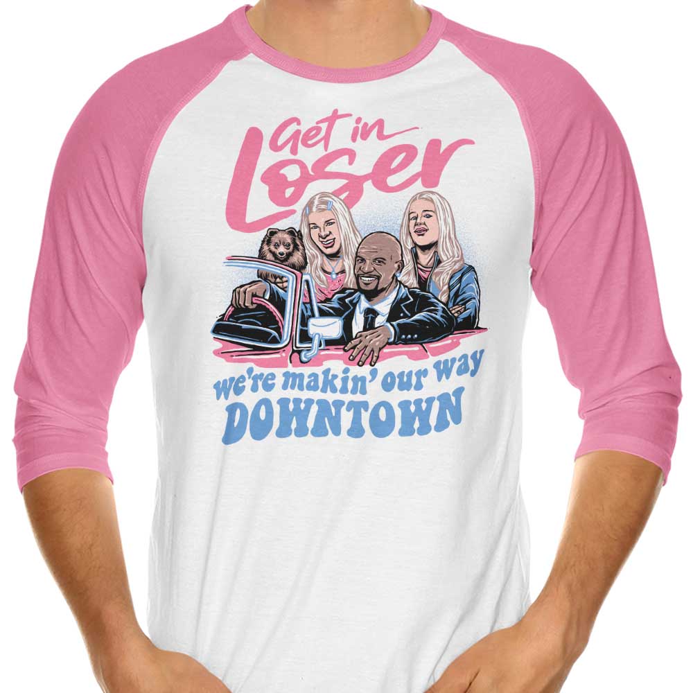 Downtown Driving Style 3/4 Sleeve Raglan Casual T-Shirt for Everyday Wear