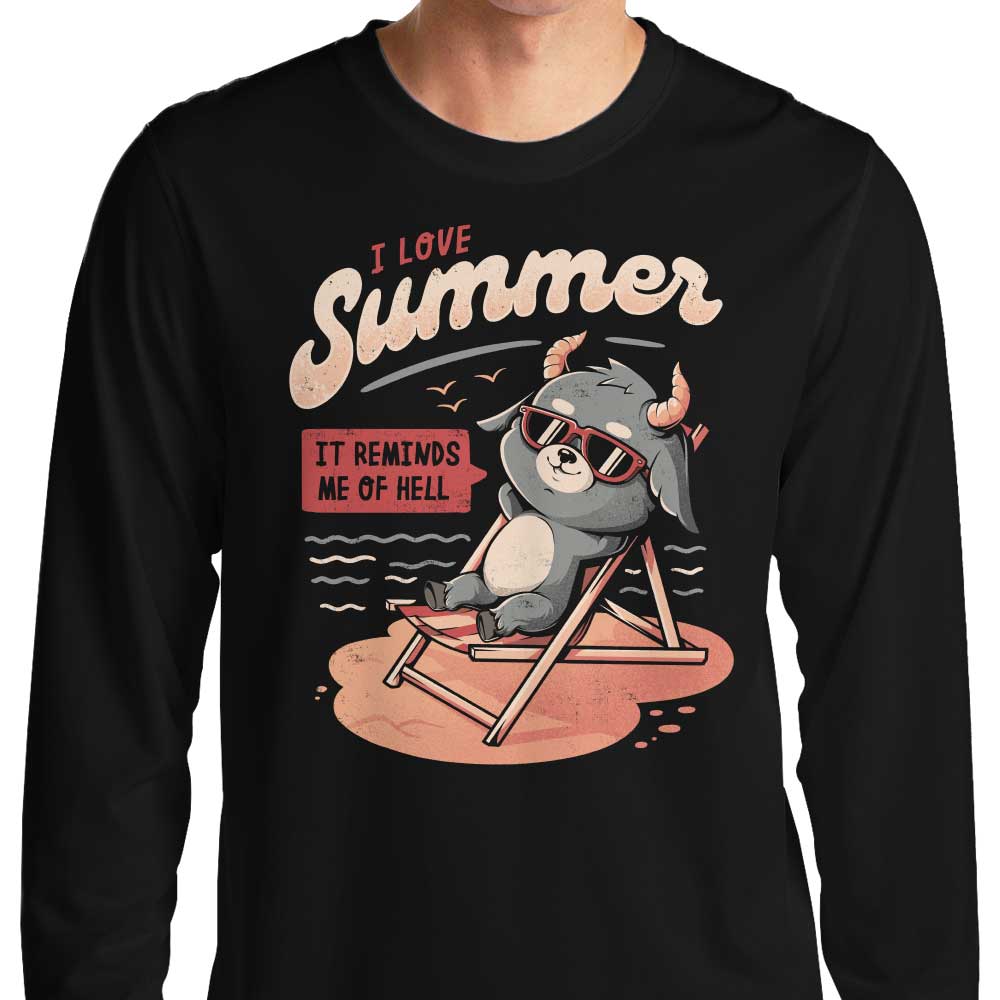 Eerie 'It Reminds Me Of Hell' Long Sleeve Crewneck T - Shirt for All Sizes