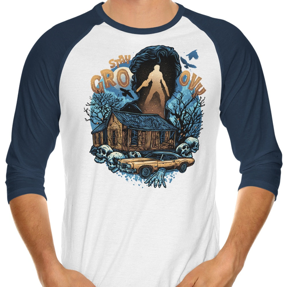 Cool Groovy Cabin 3/4 Sleeve Raglan Style T-Shirt for Casual Wear