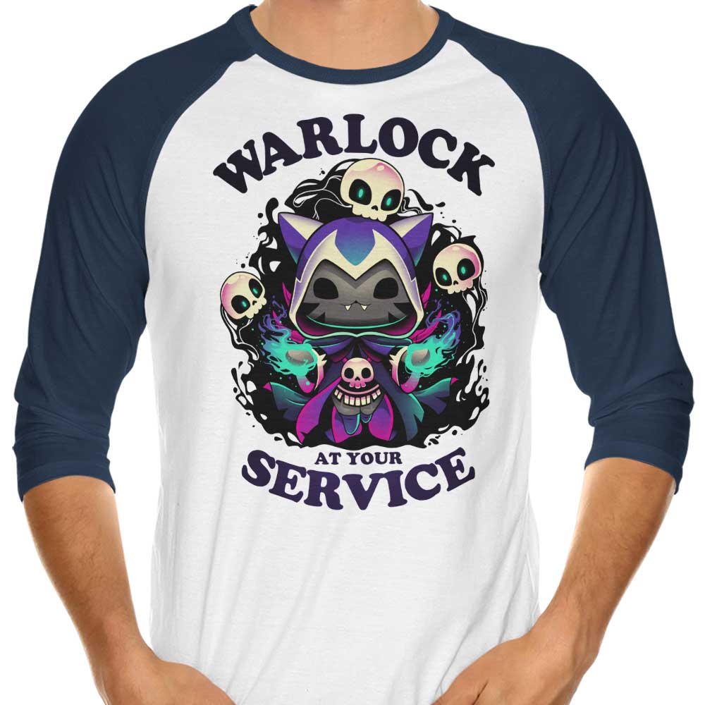 3/4 Sleeve Raglan T-Shirt - Enchanted Warlock at Your Service