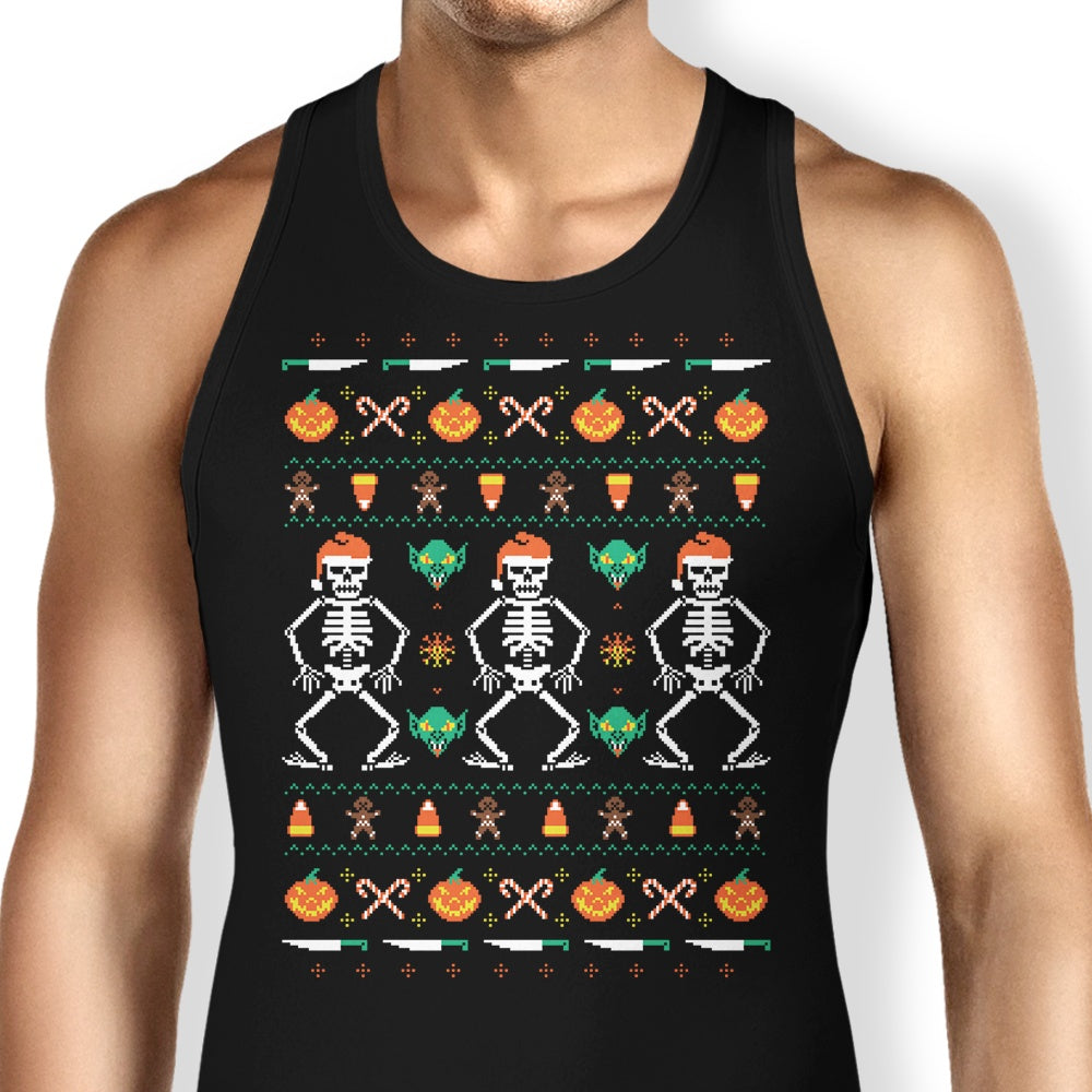 Hillary White's Festive Trick or Christmas Unisex and Women's Tank Tops