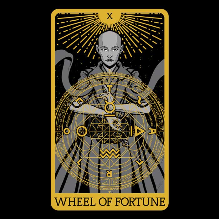 Tarot Wheel of Fortune-themed Men's and Women's Unisex Stylish Tank Tops
