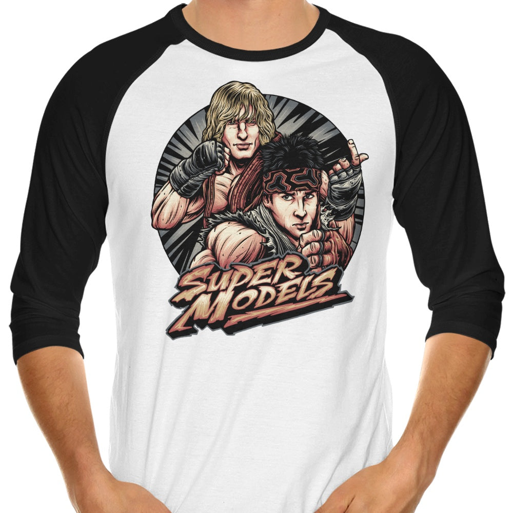 Stylish 3/4 Sleeve Raglan T-Shirt by Super Models