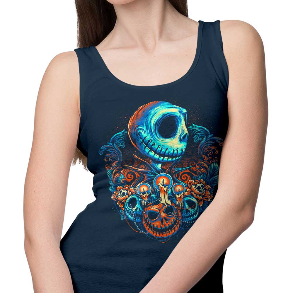 Colorful and Vibrant Pumpkin King-themed Men's and Women's Unisex Tank Tops