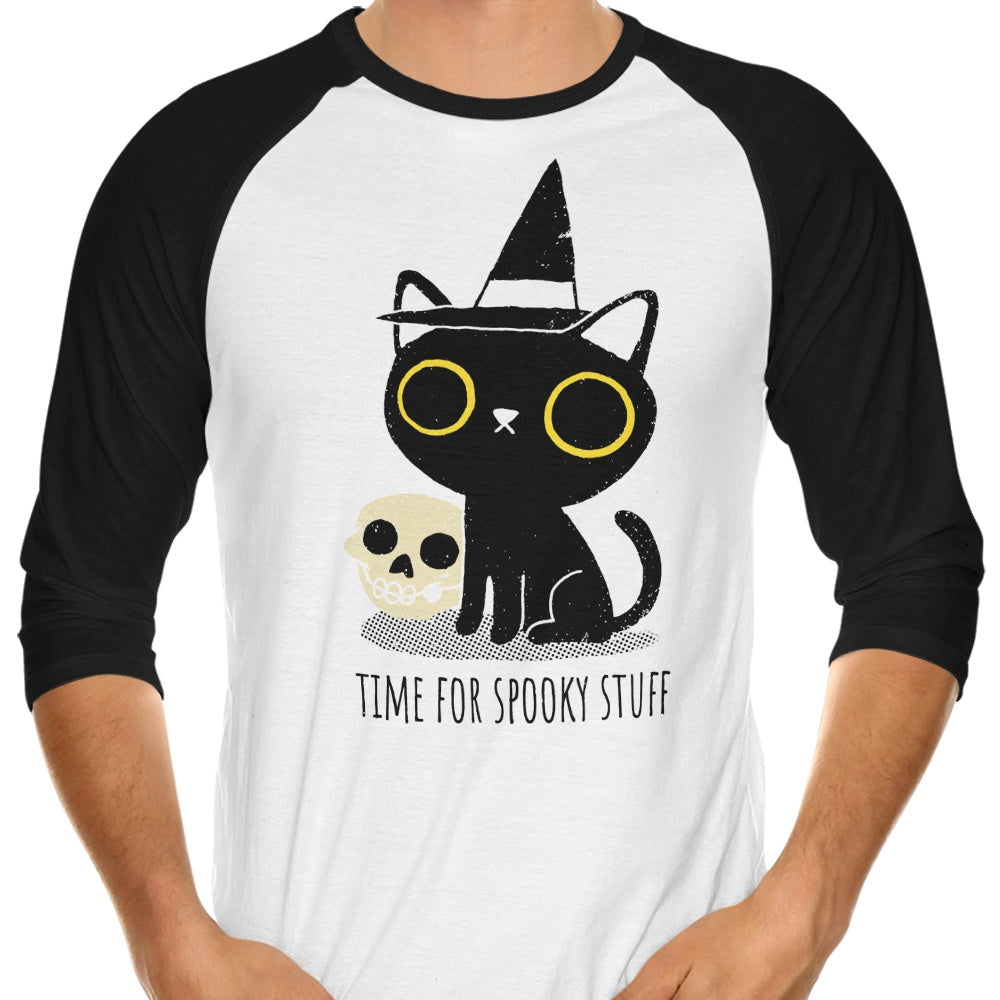 Spooky Season 3/4 Sleeve Raglan Style T-Shirt for a Creepy Look