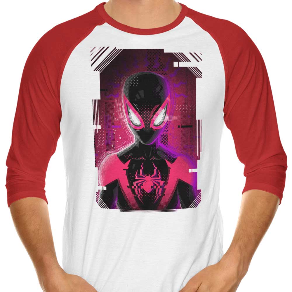 Danielmorris1993's Glitched Morales 3/4 Sleeve Raglan Style T-Shirt