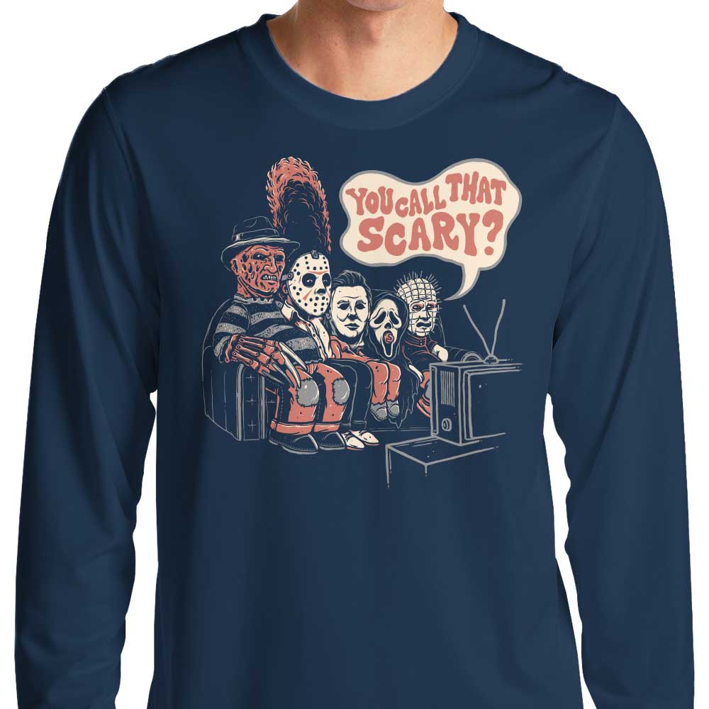 Momma Gorilla's Scary Couch Gag Themed Long Sleeve Crewneck T - Shirt for Men and Women