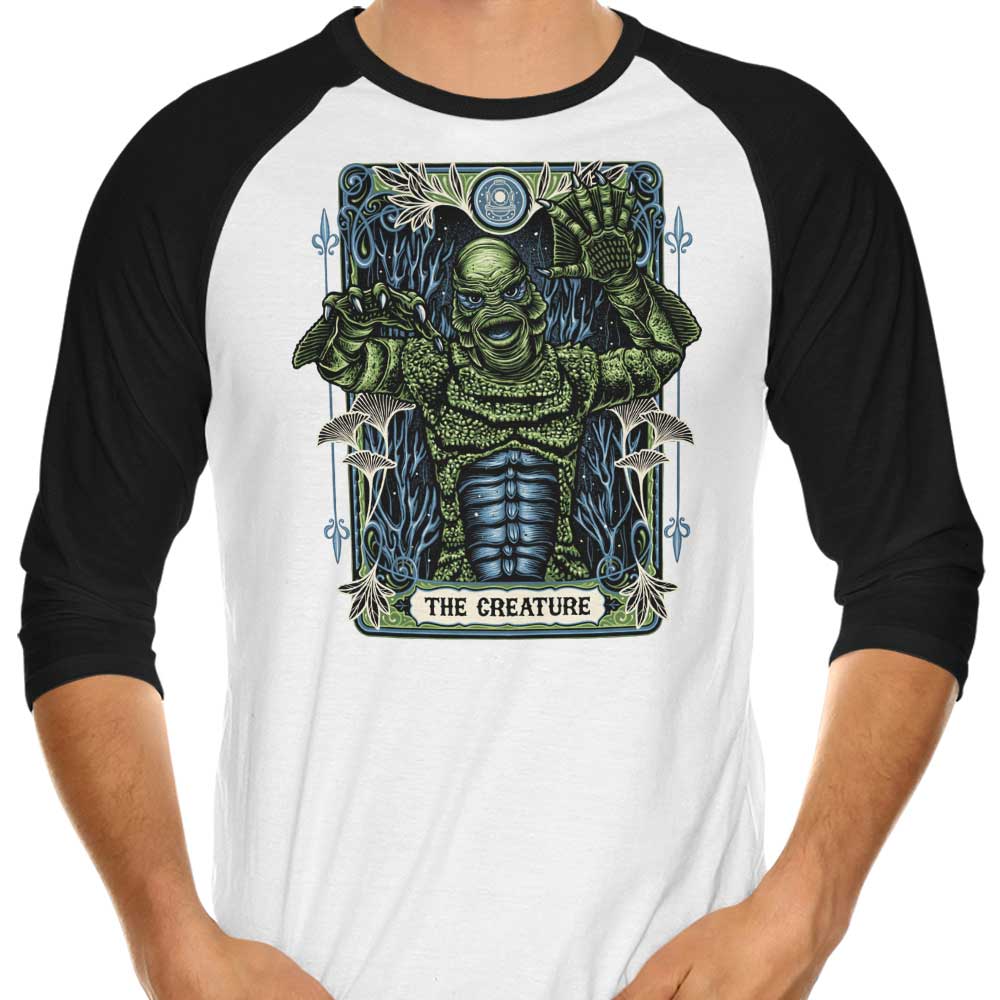 The Creature 3/4 Sleeve Raglan Style T-Shirt for Fashion Enthusiasts