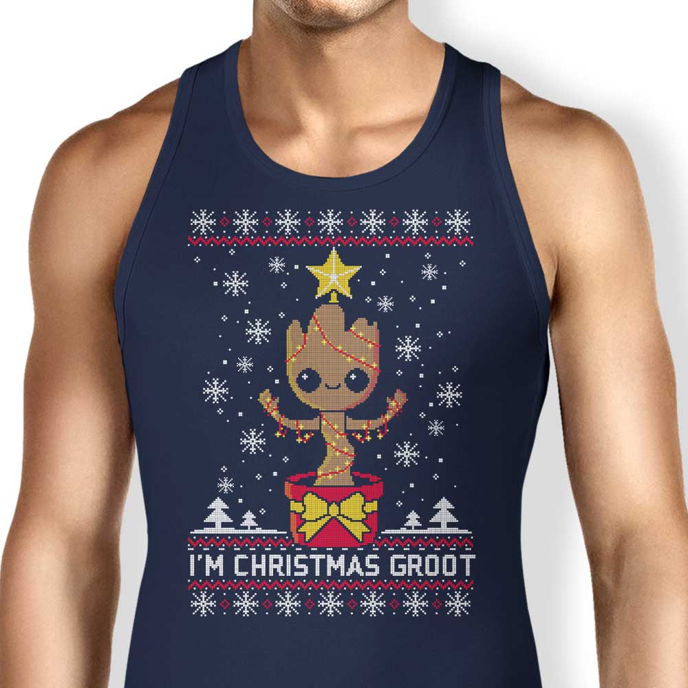 Festive Christmas Groot Themed Unisex and Women's Tank Tops