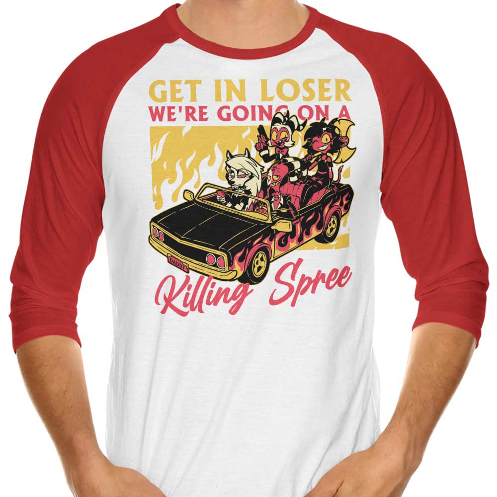 Studio Mootant's Thrilling Killing Spree 3/4 Sleeve Raglan T - Shirt