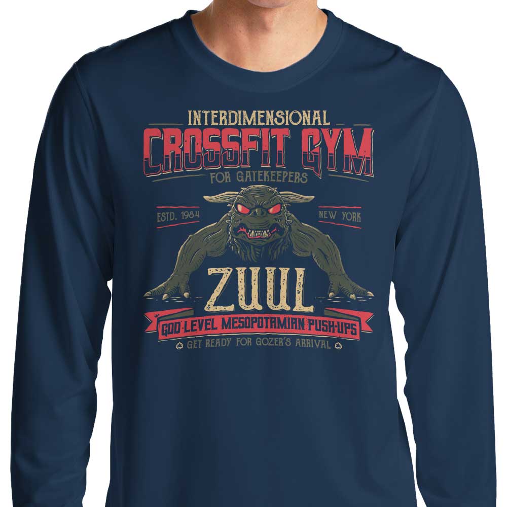 Teesgeex Interdimensional Crossfit Long - Sleeve Crewneck T - Shirt in S to 4XL