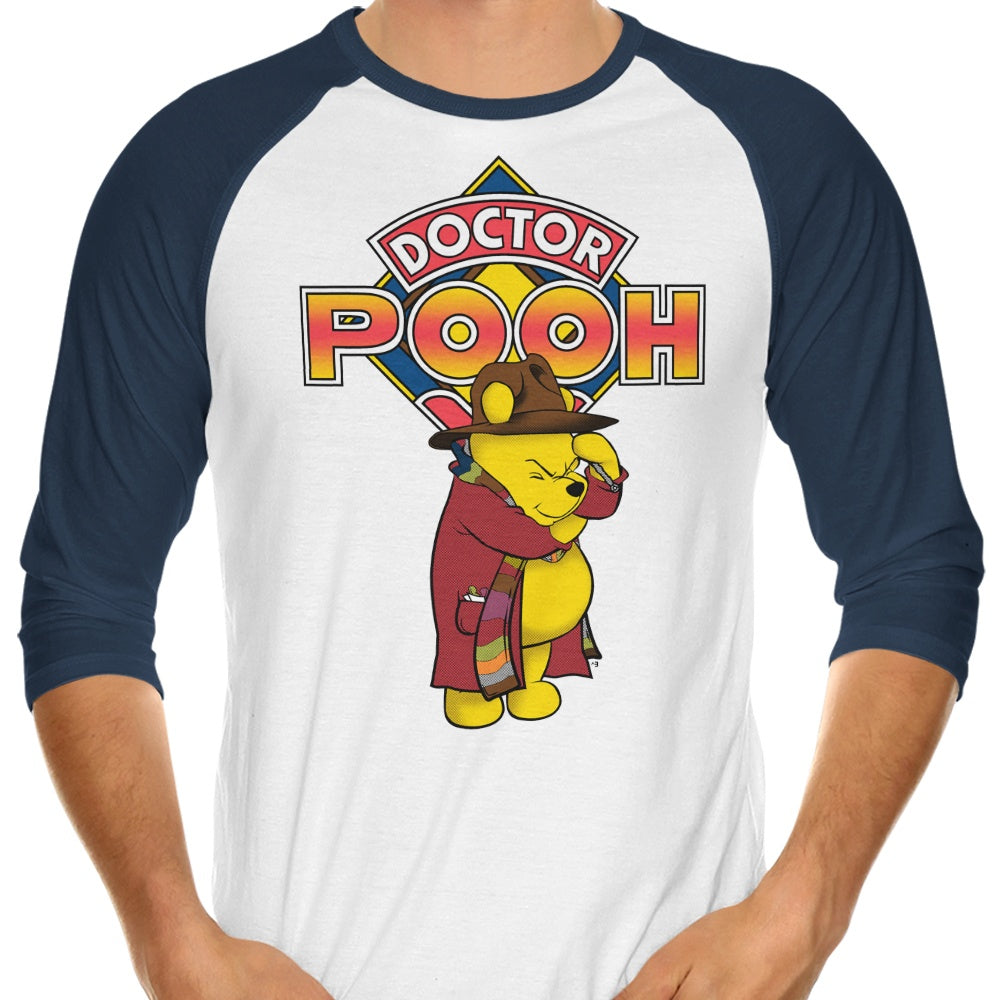 Doctor Pooh Three - Quarter Sleeve Raglan Style T - Shirt for Fashion Lovers