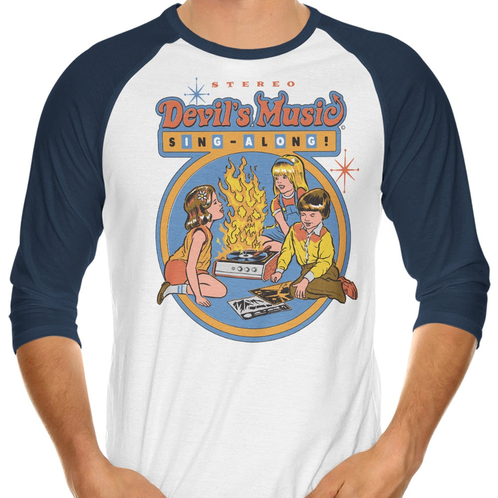 Devil's Music Sing - Along 3/4 Sleeve Raglan Stylish T - Shirt