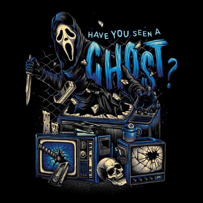 Glitchygorilla's 'Seen a Ghost' Long Sleeve Crewneck T - Shirt for All Sizes
