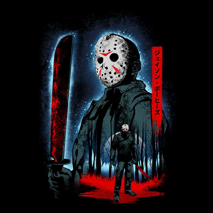 Hypertwenty's 3/4 Sleeve Raglan T-Shirt: Attack on Crystal Lake Design