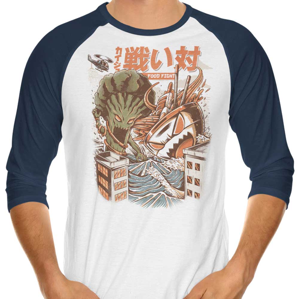 Ilustrata's Kaiju Food Fight 3/4 Sleeve Raglan Style T - Shirt