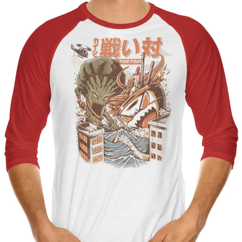 Ilustrata's Kaiju Food Fight 3/4 Sleeve Raglan Style T - Shirt