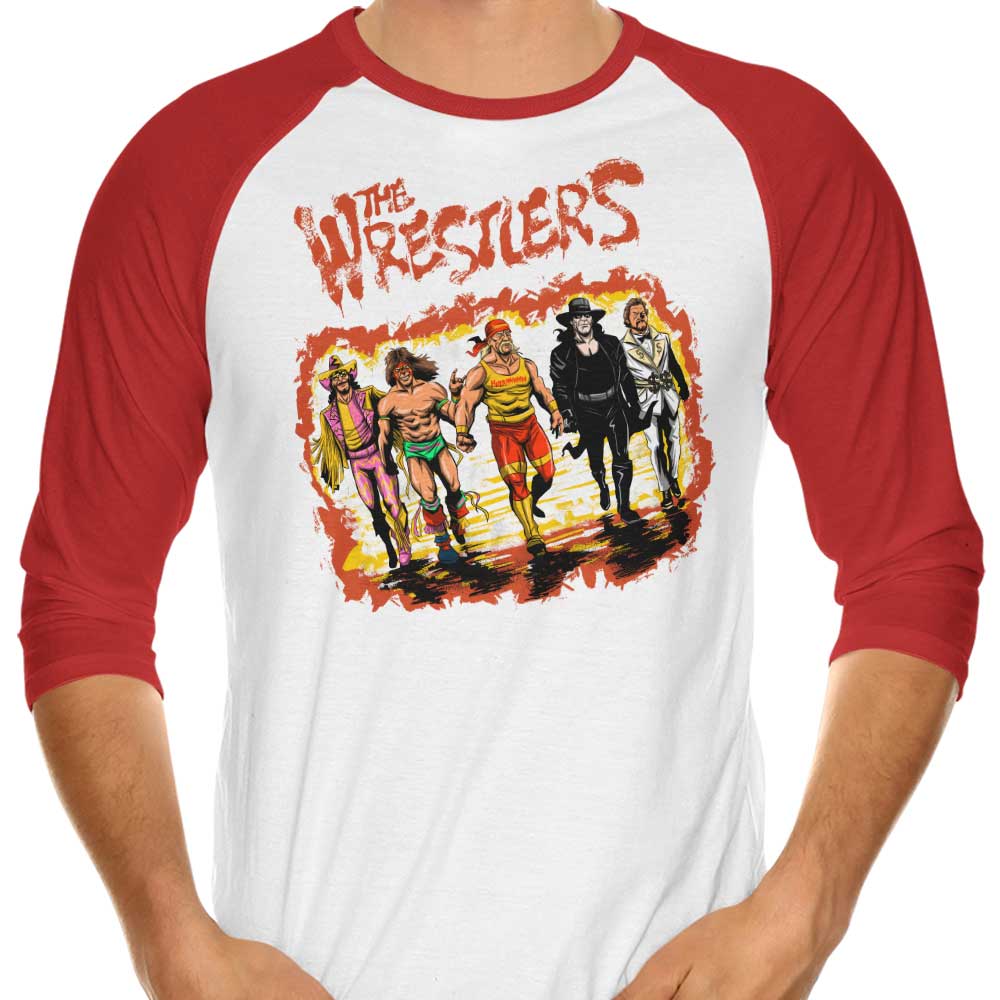 Zascanauta's 3/4 Sleeve Raglan T-Shirt - The Wrestlers Design