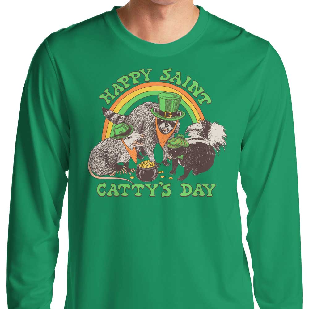 Happy Saint Catty's Day - Comfortable Long Sleeve Crewneck T-Shirt