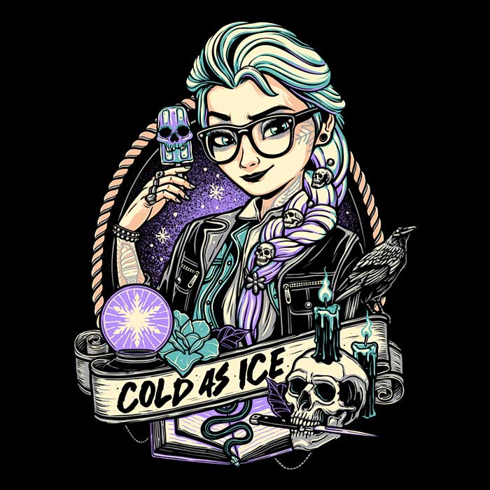 Chilly 'Cold as Ice' 3/4 Sleeve Raglan T-Shirt