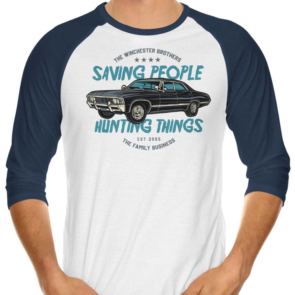 The Family Car - Three - Quarter Sleeve Raglan Style T - Shirt for Everyday Wear