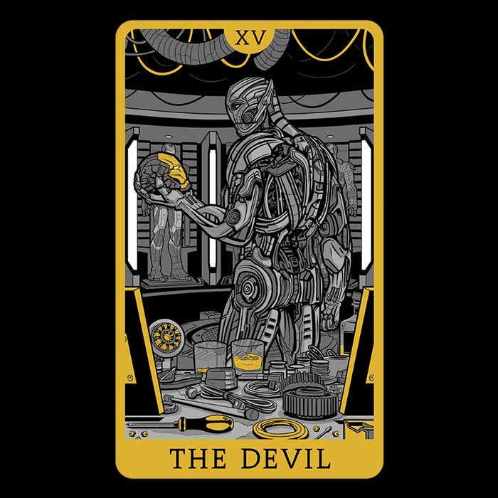 Tarot Themed Devil Design Men's and Women's Unisex Tank Top