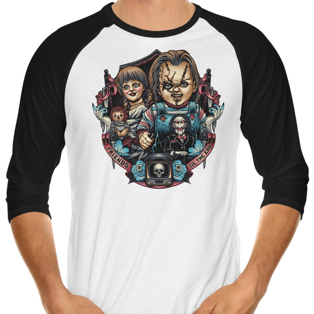 Forever Friends 3/4 Sleeve Raglan T-Shirt by Glitchygorilla