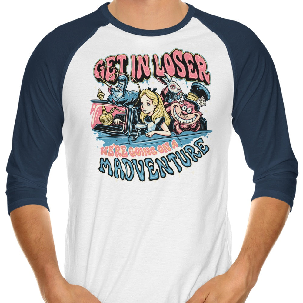 Momma Gorilla's Madventure 3/4 Sleeve Raglan Casual T-Shirt for Everyday Wear