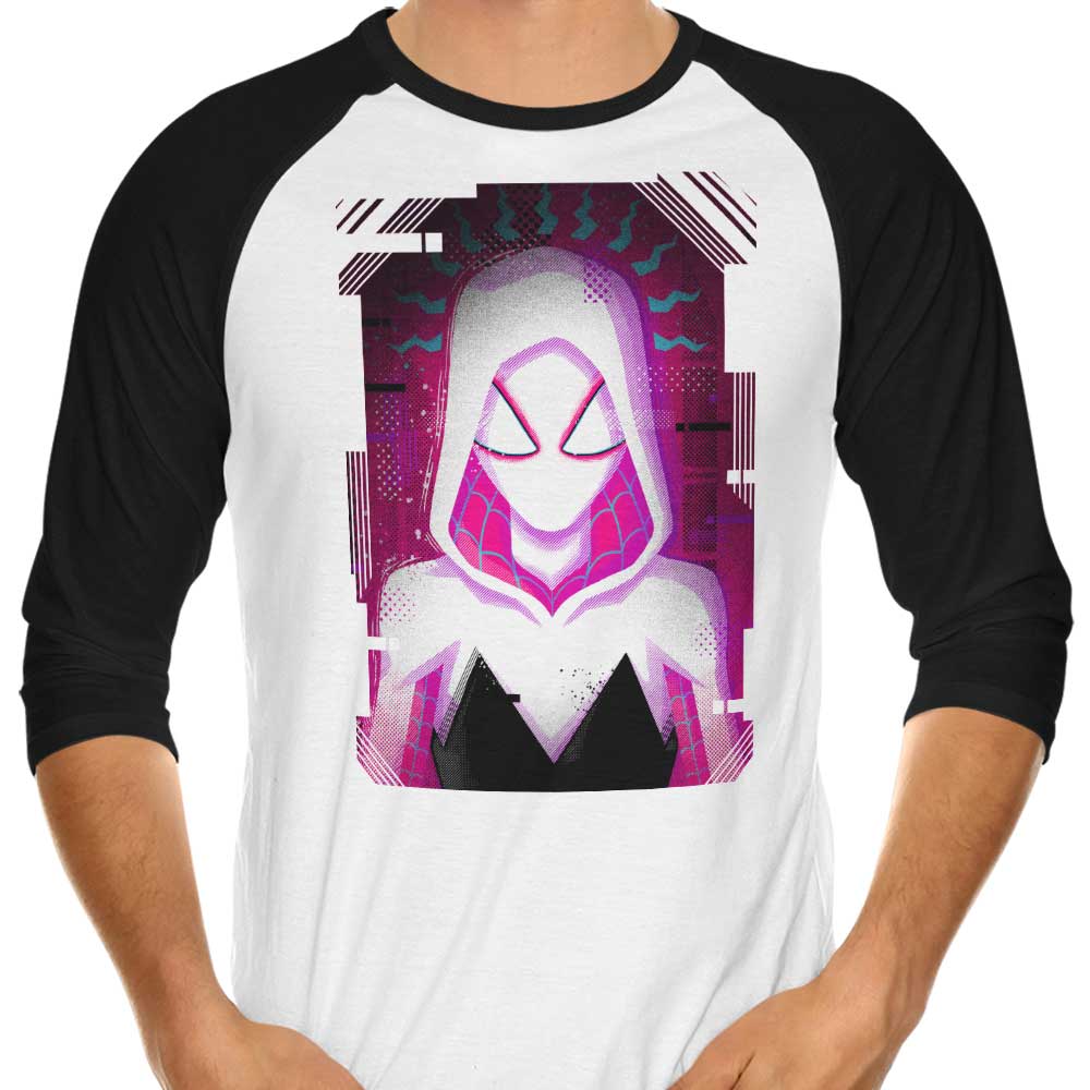Glitched Gwen Design 3/4 Sleeve Raglan Style T-Shirt for Fashion Lovers