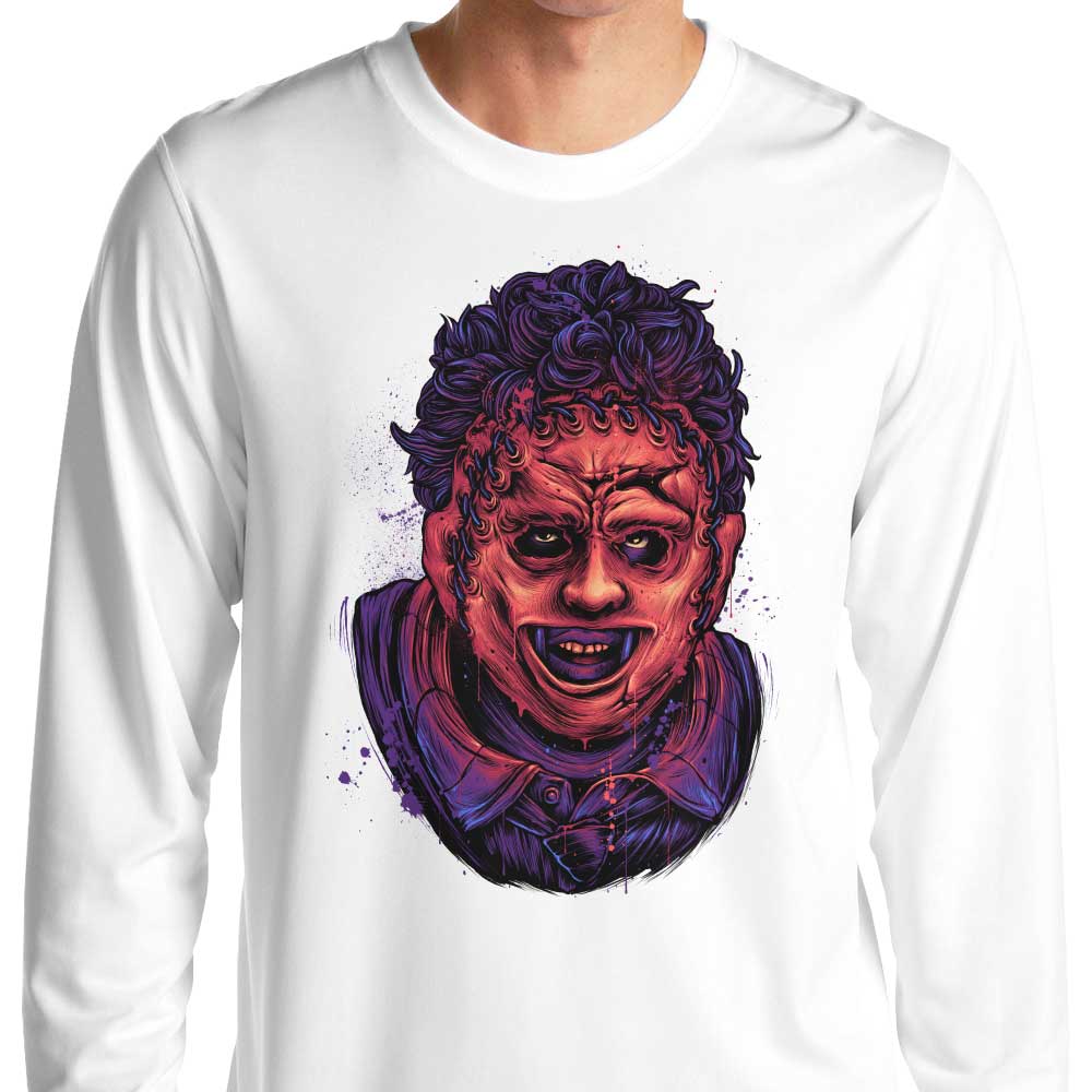Stunning Glowing Leather Maker Long Sleeve Crewneck T - Shirt by Glitchygorilla