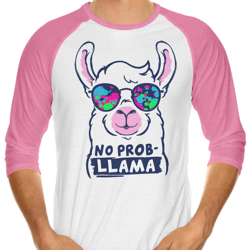 NemiMakeIt's No Probllama 3/4 Sleeve Stylish Raglan T-Shirt