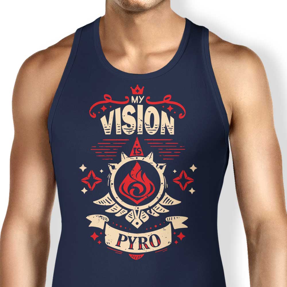 Typhoonic Art's 'My Vision is Pyro' Stylish Tank Top for Men and Women