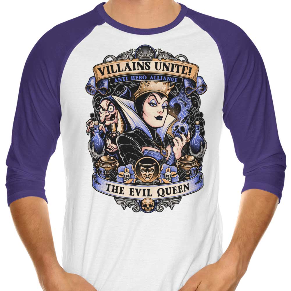 Evil Queen 3/4 Sleeve Raglan Style Women's T-Shirt