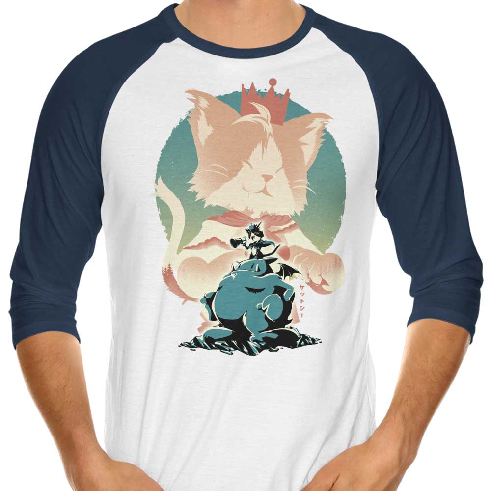 Shinra Spy Moggy 3/4 Sleeve Raglan Style Men's or Women's T-Shirt