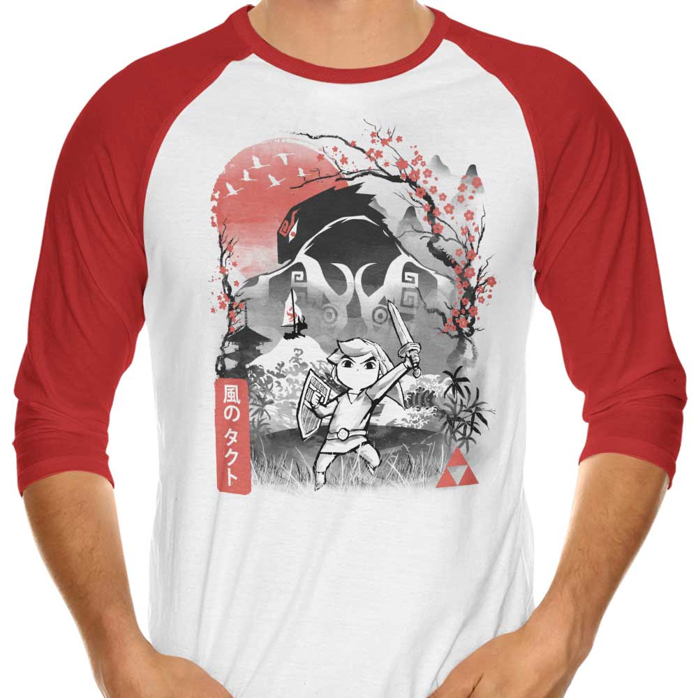 Dandingeroz Waker Sumi-e 3/4 Sleeve Stylish Raglan T-Shirt
