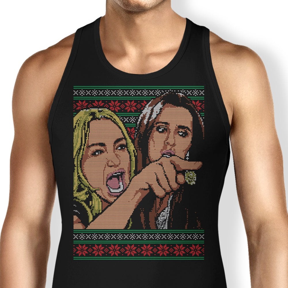 Ladies Yelling Fashionable Sweater Style Tank Top for Women