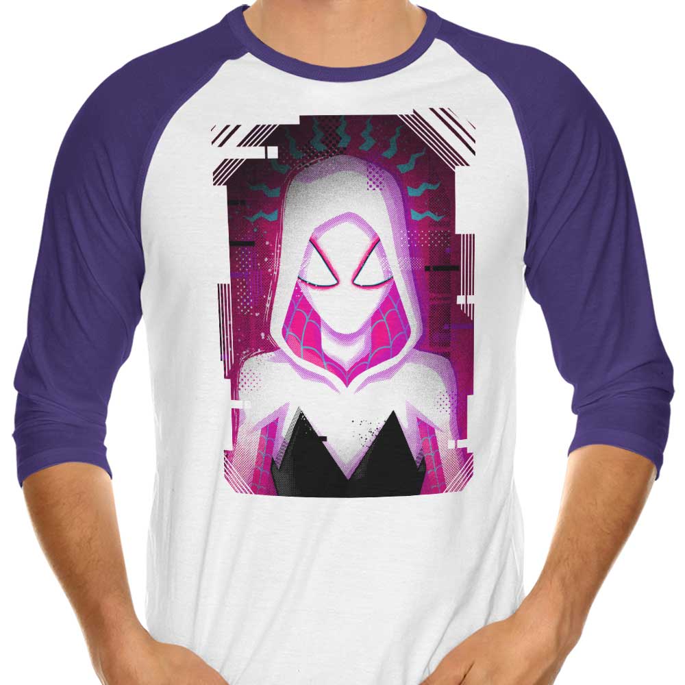 Glitched Gwen Design 3/4 Sleeve Raglan Style T-Shirt for Fashion Lovers
