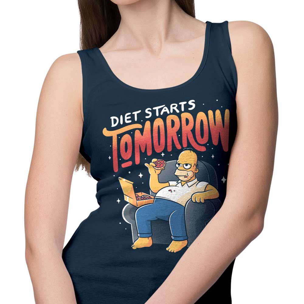 Tomorrow's Diet Plan - Comfortable Men's/Unisex & Women's Tank Tops