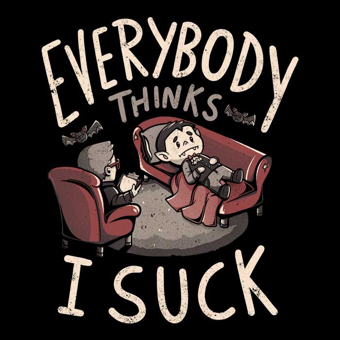 Edu.ely's 'Everybody Thinks I Suck' Comfortable Long Sleeve T - Shirt