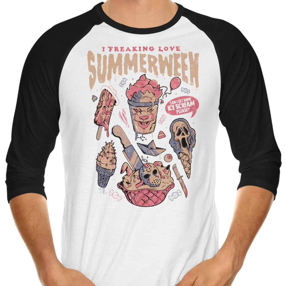 Summerween Seasonal 3/4 Sleeve Raglan Style T-Shirt for Casual Wear