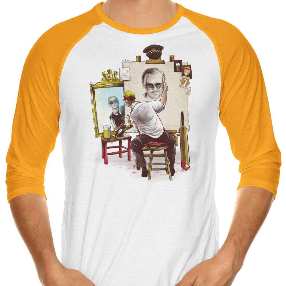 Alberto Arni's Triple Cornetto Portrait 3/4 Sleeve Raglan Stylish T-Shirt