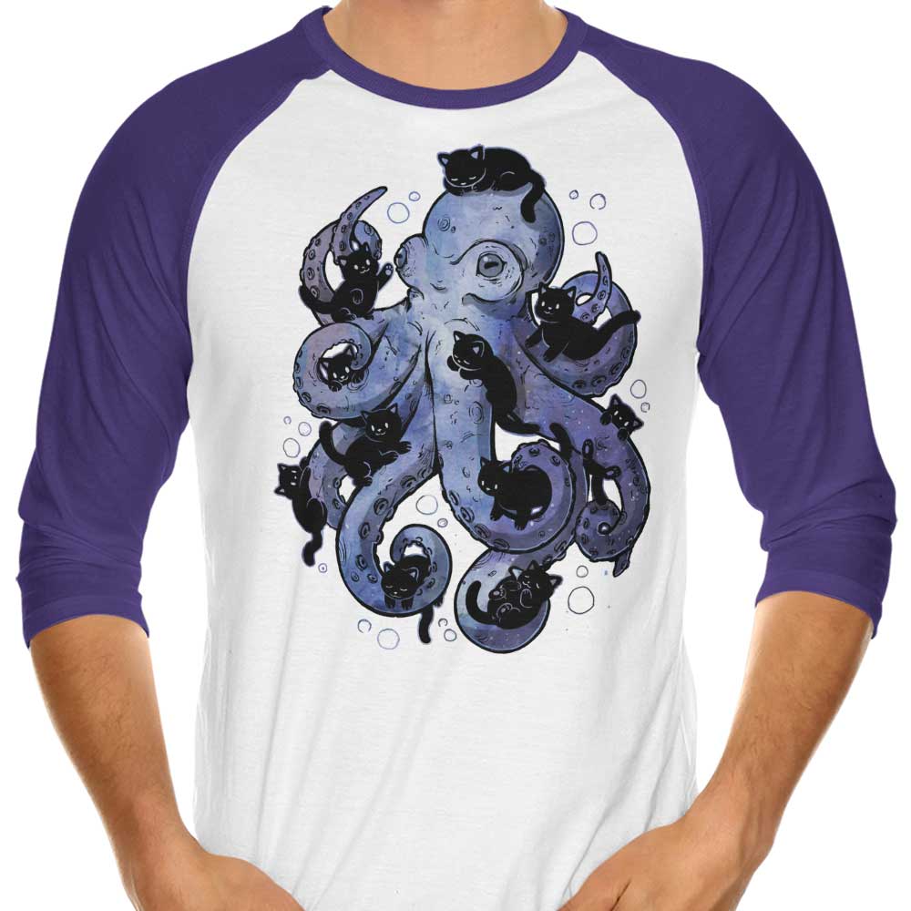 Octopurr 3/4 Sleeve Stylish Raglan T-Shirt for Fashion Lovers