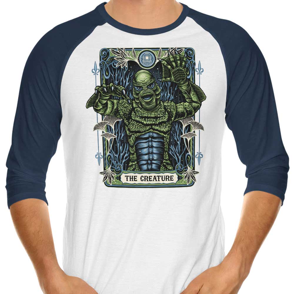 The Creature 3/4 Sleeve Raglan Style T-Shirt for Fashion Enthusiasts