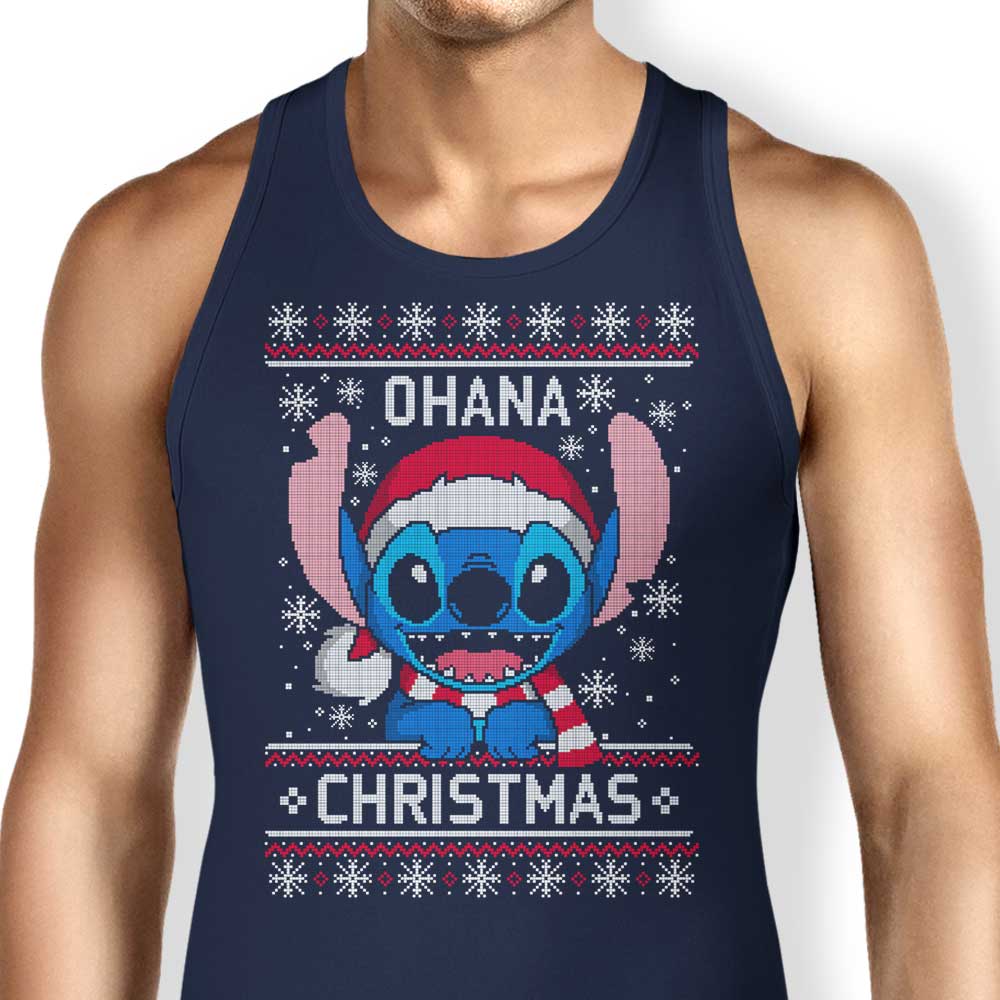 Ohana Christmas-themed Unisex and Women's Tank Tops for a Cozy Holiday