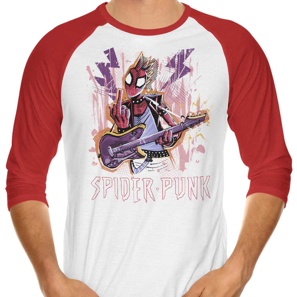 Spider Punk Stylish 3/4 Sleeve Raglan T - Shirt for Trendy Wear