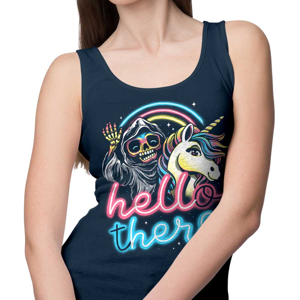 Glitchygorilla Comfortable and Lightweight 'Hello There' Tank Tops for Men and Women