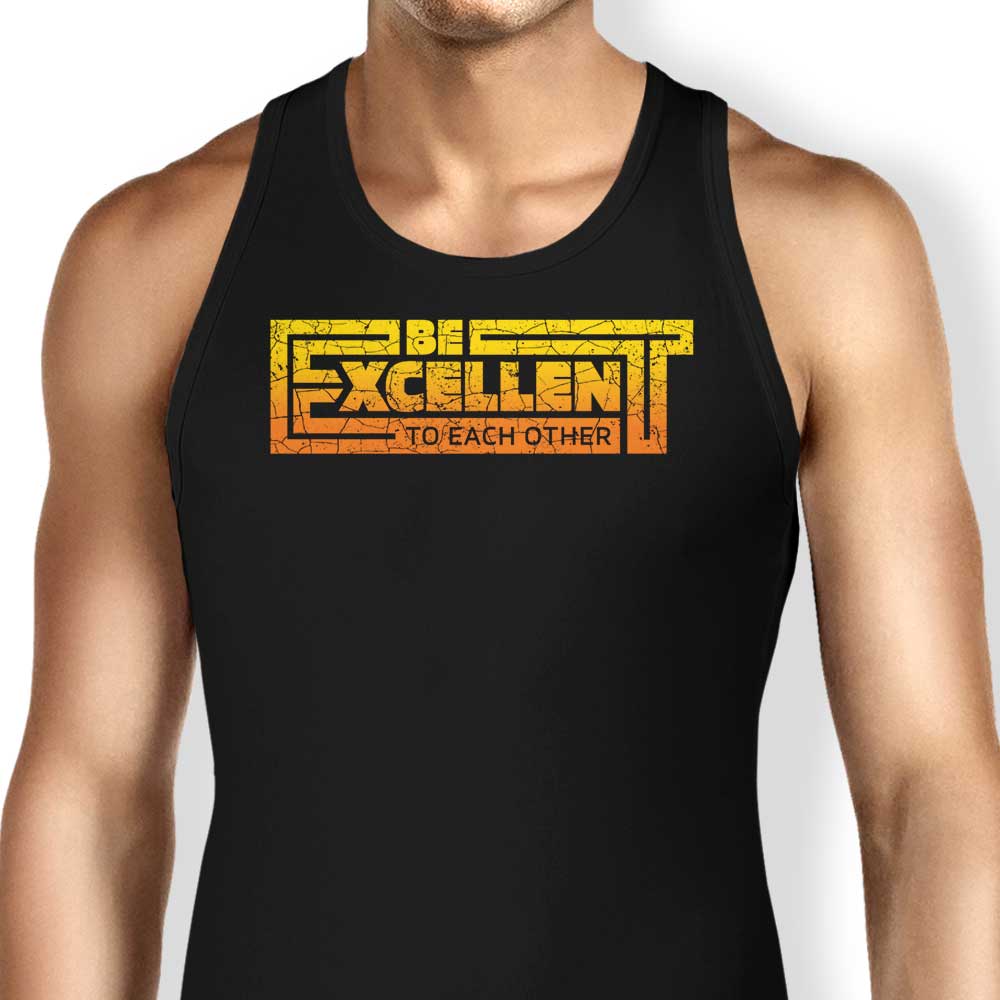 RetroReview's Comfortable Be Excellent Typography Unisex and Women's Tank Tops